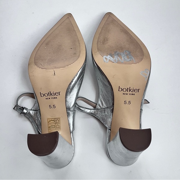 BOTKIER Women’s Hannah Metallic Silver Leather Pointed Mule Slip-on Size 5.5 - Picture 11 of 11